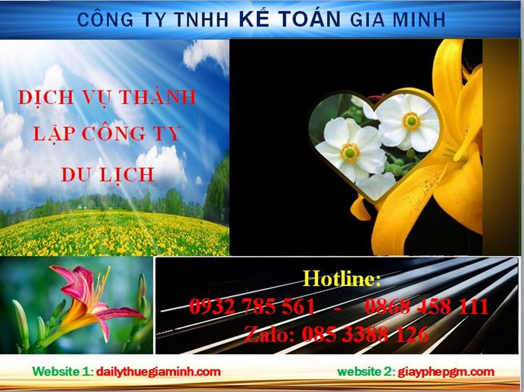 Dịch vụ thành lập công ty du lịch tại Bến Tre 4 Thủ tục thành lập công ty du lịch tại Bến Tre