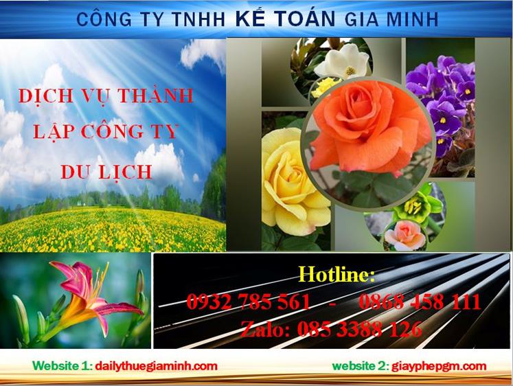 Thủ tục thành lập công ty du lịch tại huyện Hoài Đức