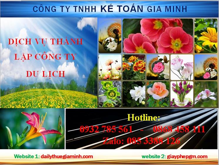 Dịch vụ thành lập công ty du lịch tại Kiên Giang 4 Thủ tục thành lập công ty du lịch tại Kiên Giang