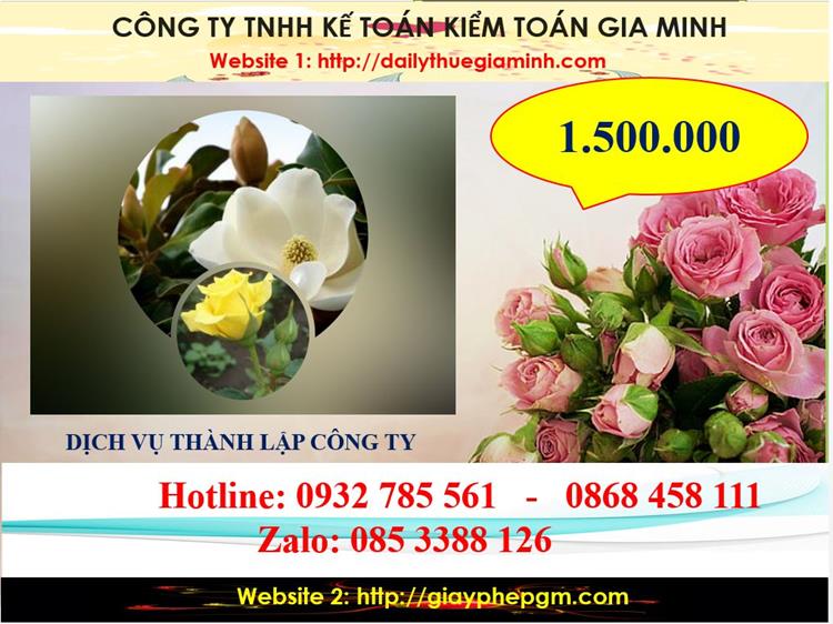 Dịch vụ thành lập công ty du lịch tại Lai Châu 5 Chi phí thành lập công ty du lịch tại Lai Châu