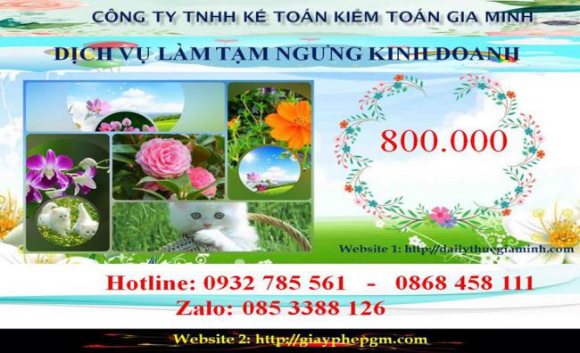 Tạm ngừng hoạt động doanh nghiệp tại Điện Biên 5 Chi phí tạm ngừng doanh nghiệp tại Điện Biên