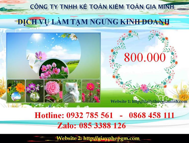 Tạm ngừng hoạt động doanh nghiệp tại Yên Bái 5 Chi phí tạm ngừng hoạt động doanh nghiệp tại Yên Bái