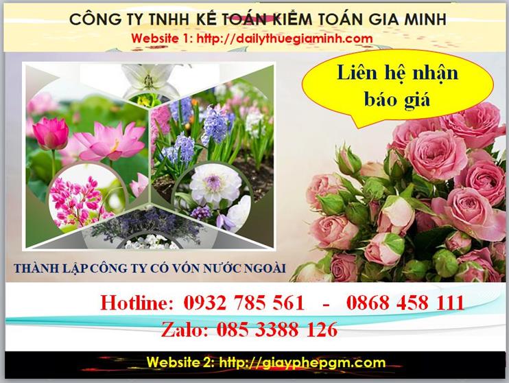 Thành lập công ty TNHH có vốn đầu tư nước ngoài tại Quận 5 5 Chi phí thành lập doanh nghiệp có vốn đầu tư nước ngoài tại Quận 5