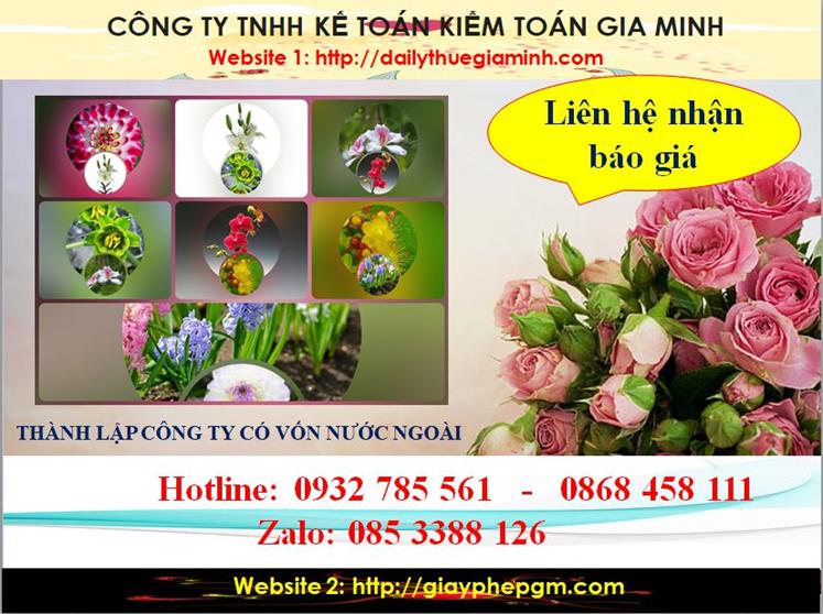 Thành lập công ty TNHH có vốn đầu tư nước ngoài tại TP Thủ Dầu Một 5 Chi phí thành lập doanh nghiệp có vốn đầu tư nước ngoài tại TP Thủ Dầu Một