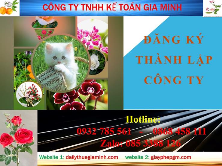 Thủ tục đăng ký thành lập công ty tại Huyện Bàu Bàng