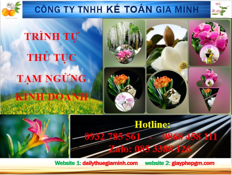 Trình tự thủ tục tạm ngừng kinh doanh tại Lào Cai 4 Thủ tục tạm ngừng kinh doanh tại Lào Cai