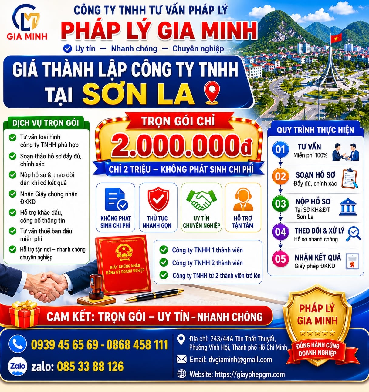 Mở công ty hợp pháp tại Sơn La