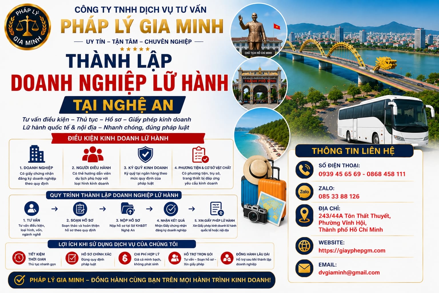 Dịch vụ thành lập công ty du lịch tại Nghệ An – Nhanh chóng, Uy tín, Trọn gói 12 Thành lập doanh nghiệp lữ hành tại Nghệ An