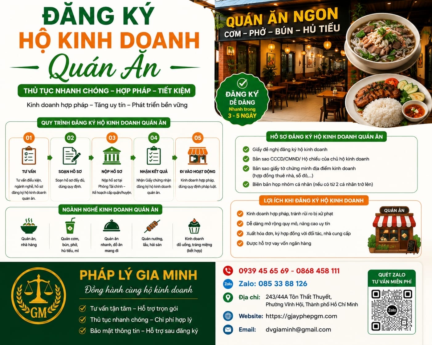 Đăng ký hộ kinh doanh quán ăn