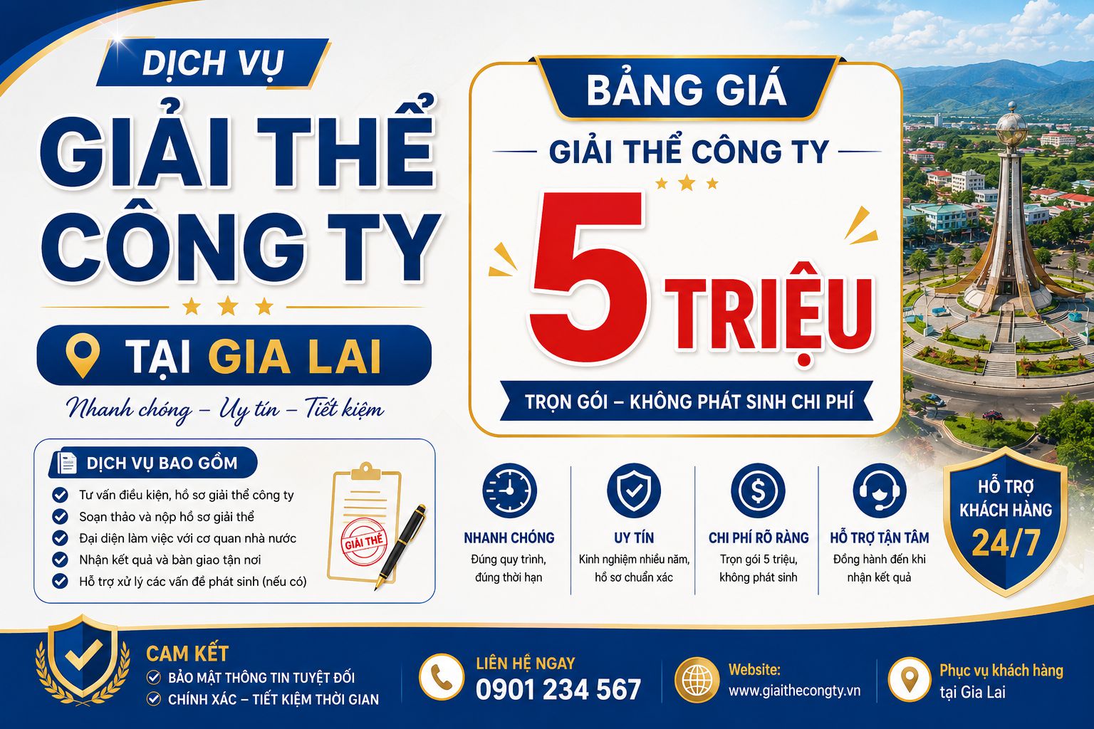 Dịch vụ giải thể công ty tại Gia Lai – Nhanh chóng & Trọn gói 6 Dịch vụ giải thể công ty tại Gia Lai