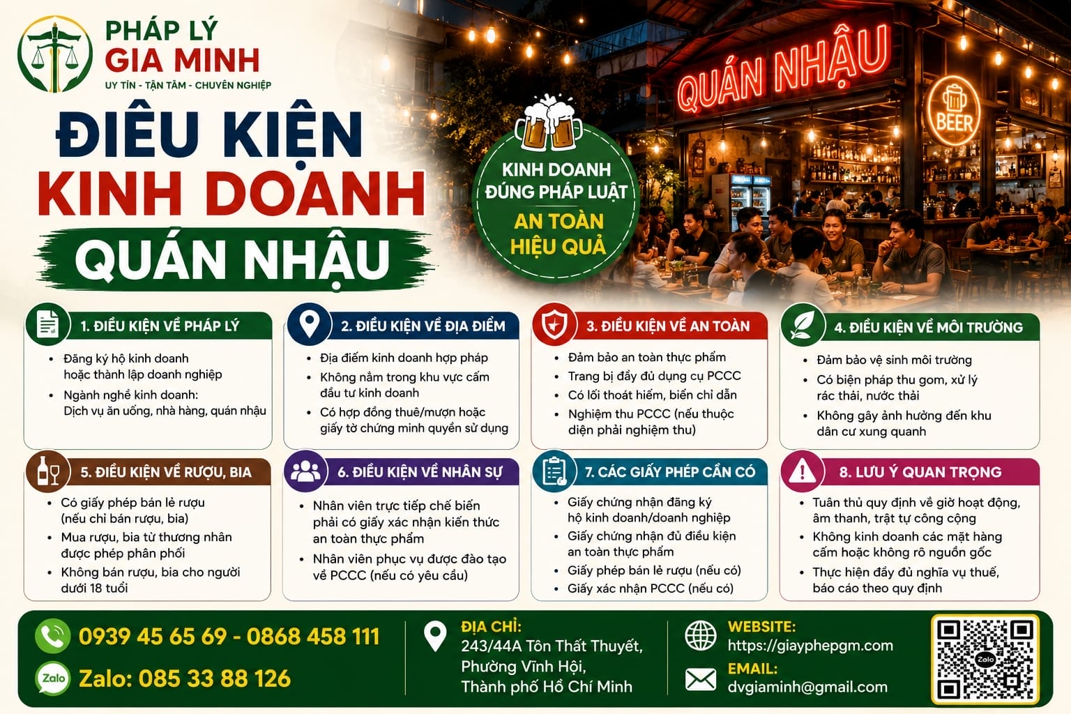 Điều kiện kinh doanh quán nhậu