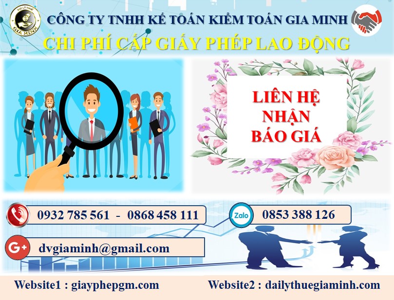 Thủ tục cấp giấy phép lao động cho chuyên gia nước ngoài 4 Bảng giá cấp giấy phép lao động