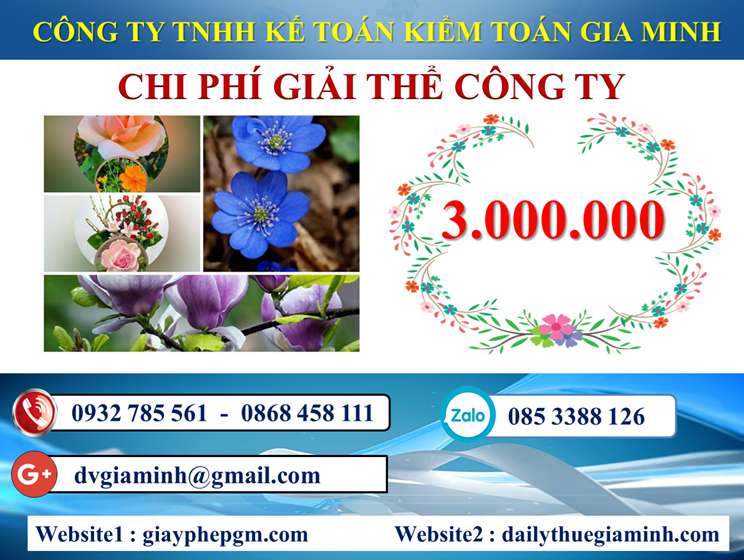 Chi phí giải thể công ty trọn gói giá rẻ tại Hà Tĩnh