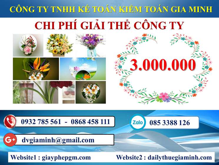 Dịch vụ giải thể công ty trọn gói giá rẻ tại Phú Thọ 5 Chi phí giải thể công ty trọn gói giá rẻ tại Phú Thọ