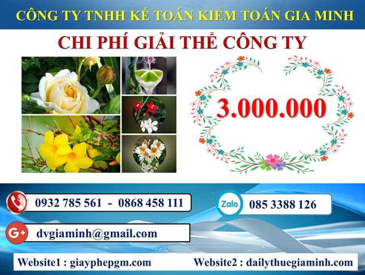 Dịch vụ giải thể công ty trọn gói giá rẻ tại Quận Bắc Từ Liêm 5 Chi phí giải thể công ty trọn gói giá rẻ tại Quận Bắc Từ Liêm