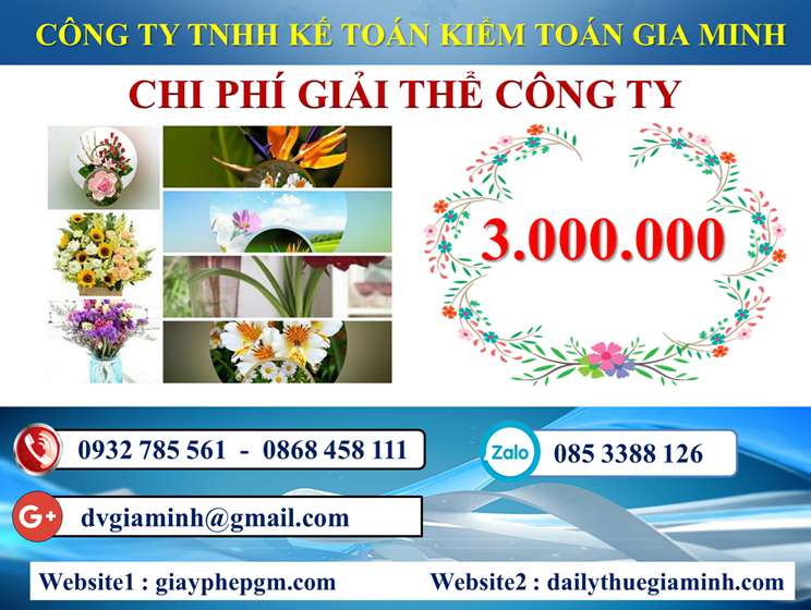Chi phí giải thể công ty trọn gói giá rẻ tại Thừa Thiên Huế