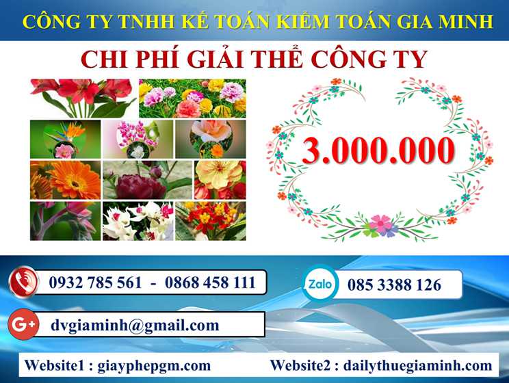 Dịch vụ giải thể doanh nghiệp tại Bình Thuận 5 Chi phí dịch vụ giải thể doanh nghiệp tại Bình Thuận