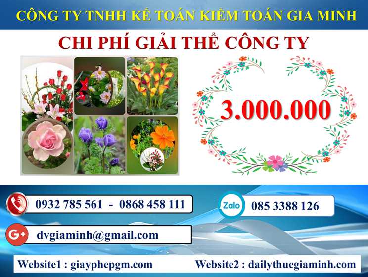 Dịch vụ giải thể doanh nghiệp tại Huyện Cờ Đỏ 5 Chi phí dịch vụ giải thể doanh nghiệp tại Huyện Cờ Đỏ