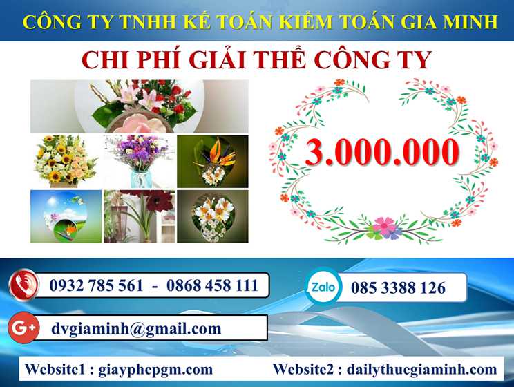 Dịch vụ giải thể doanh nghiệp tại Huyện Hoàng Sa 5 Chi phí dịch vụ giải thể doanh nghiệp tại Huyện Hoàng Sa
