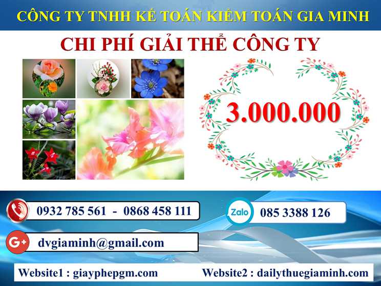 Dịch vụ giải thể doanh nghiệp tại Nghệ An 5 Chi phí dịch vụ giải thể doanh nghiệp tại Nghệ An
