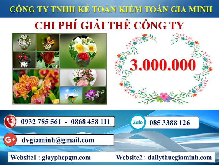 Dịch vụ giải thể doanh nghiệp tại Quảng Ninh 5 Chi phí dịch vụ giải thể doanh nghiệp tại Quảng Ninh
