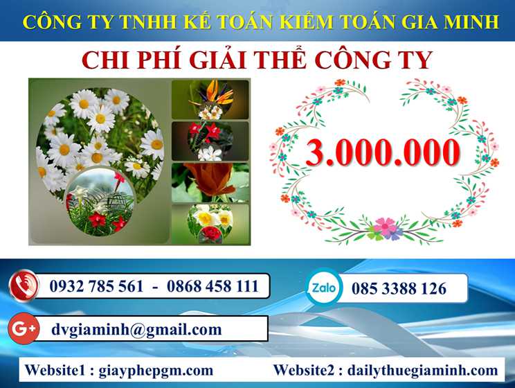 Dịch vụ giải thể doanh nghiệp tại Quảng Trị 5 Chi phí dịch vụ giải thể doanh nghiệp tại Quảng Trị