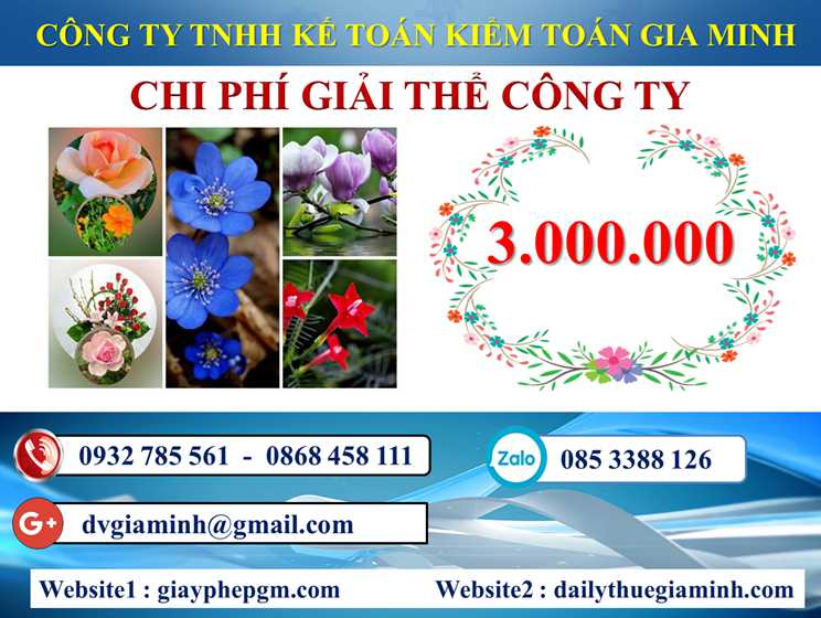 Dịch vụ giải thể doanh nghiệp tại Thái Bình 5 Chi phí dịch vụ giải thể doanh nghiệp tại Thái Bình