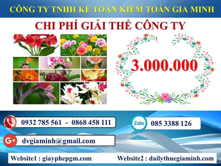 Dịch vụ giải thể doanh nghiệp tại Thừa Thiên Huế 5 Chi phí dịch vụ giải thể doanh nghiệp tại Thừa Thiên Huế