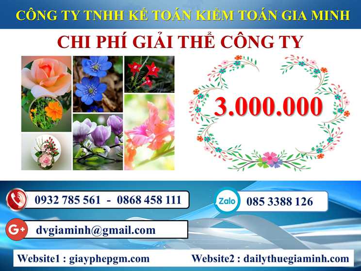 Dịch vụ giải thể doanh nghiệp tại Vĩnh Phúc 5 Chi phí dịch vụ giải thể doanh nghiệp tại Vĩnh Phúc