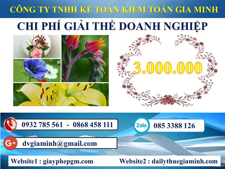 Dịch vụ giải thể công ty trọn gói tại Bắc Kạn 5 Chi phí Dịch vụ giải thể công ty trọn gói tại Bắc Kạn