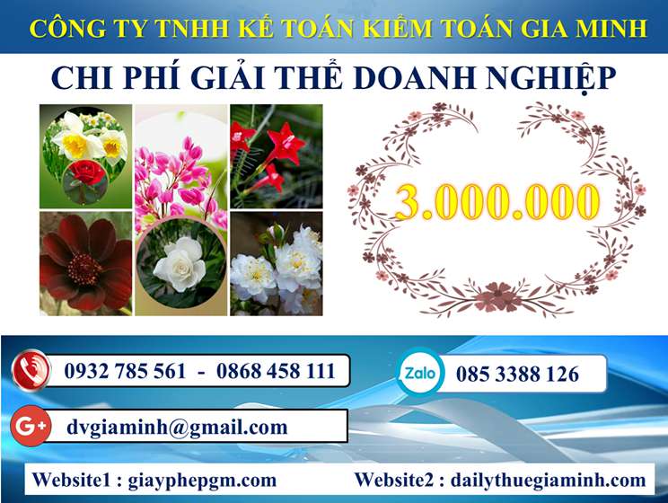 Dịch vụ giải thể công ty trọn gói tại Hà Nội 5 Chi phí Dịch vụ giải thể công ty trọn gói tại Hà Nội