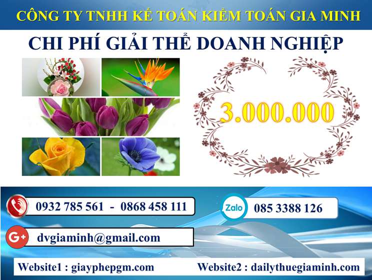 Dịch vụ giải thể công ty trọn gói tại Hà Tĩnh 5 Chi phí Dịch vụ giải thể công ty trọn gói tại Hà Tĩnh
