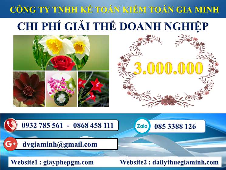 Dịch vụ giải thể công ty trọn gói tại Huyện Mê Linh 5 Chi phí Dịch vụ giải thể công ty trọn gói tại Huyện Mê Linh