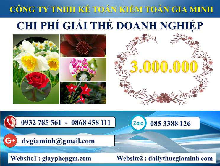 Dịch vụ giải thể công ty trọn gói tại Huyện Phú Xuyên 5 Chi phí Dịch vụ giải thể công ty trọn gói tại Huyện Phú Xuyên