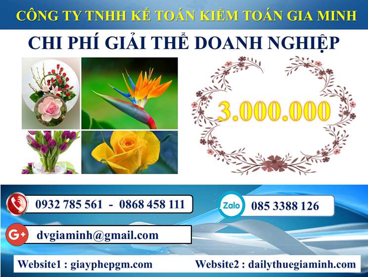 Dịch vụ giải thể công ty trọn gói tại Huyện Thường Tín 5 Chi phí Dịch vụ giải thể công ty trọn gói tại Huyện Thường Tín