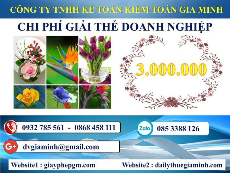 Dịch vụ giải thể công ty trọn gói tại Nha Trang 5 Chi phí Dịch vụ giải thể công ty trọn gói tại Nha Trang
