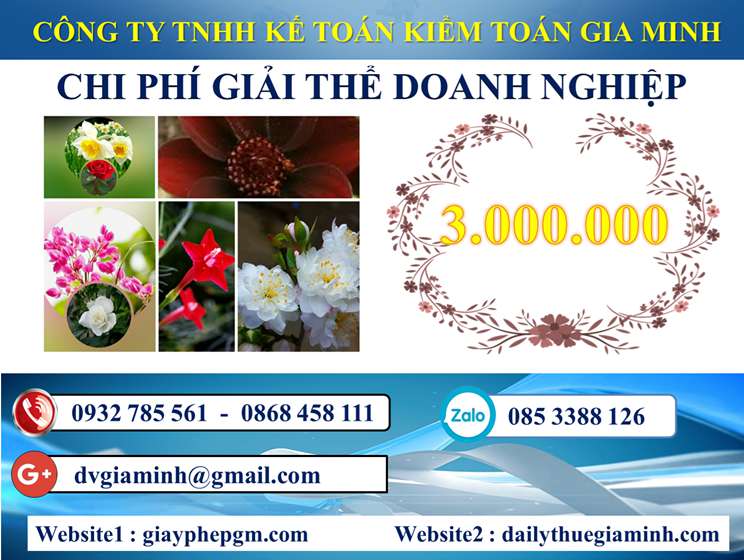 Dịch vụ giải thể công ty trọn gói tại Quận 12 5 Chi phí Dịch vụ giải thể công ty trọn gói tại Quận 12