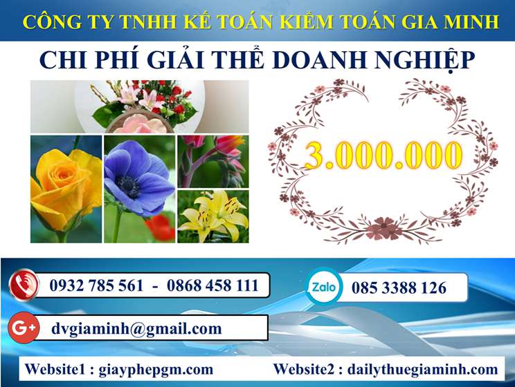 Dịch vụ giải thể công ty trọn gói tại Quận Ba Đình 5 Chi phí Dịch vụ giải thể công ty trọn gói tại Quận Ba Đình