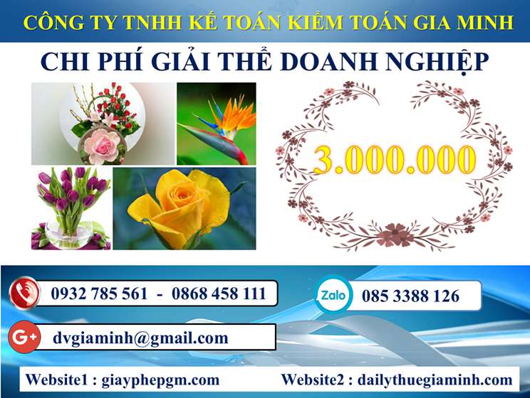 Dịch vụ giải thể công ty trọn gói tại Quận Đống Đa 5 Chi phí Dịch vụ giải thể công ty trọn gói tại Quận Đống Đa