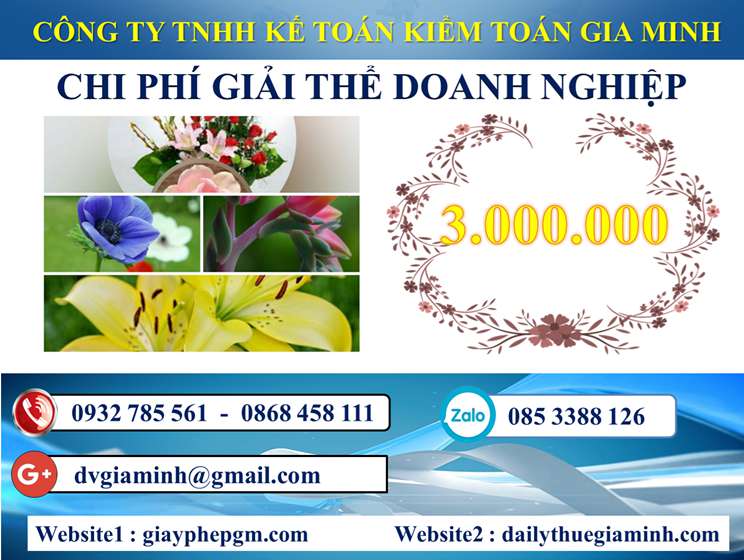 Dịch vụ giải thể công ty trọn gói tại Quận Hà Đông 5 Chi phí Dịch vụ giải thể công ty trọn gói tại Quận Hà Đông