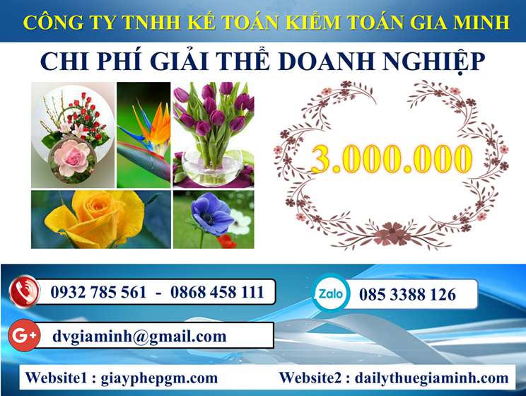 Dịch vụ giải thể công ty trọn gói tại Quảng Bình 5 Chi phí Dịch vụ giải thể công ty trọn gói tại Quảng Bình