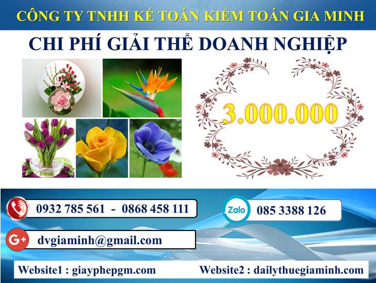 Dịch vụ giải thể công ty trọn gói tại Quảng Ninh 5 Chi phí Dịch vụ giải thể công ty trọn gói tại Quảng Ninh