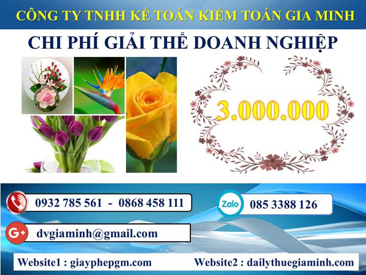 Dịch vụ giải thể công ty trọn gói tại Thái Bình 5 Chi phí Dịch vụ giải thể công ty trọn gói tại Thái Bình