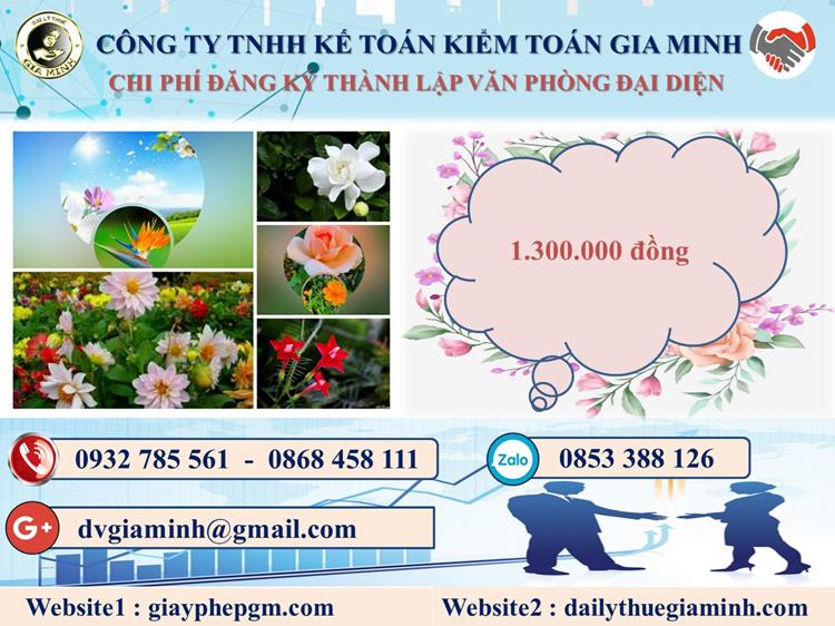 Đăng ký thành lập văn phòng đại diện tại Huyện Nhà Bè 5 Chi phí thành lập văn phòng đại diện tại Huyện Nhà Bè