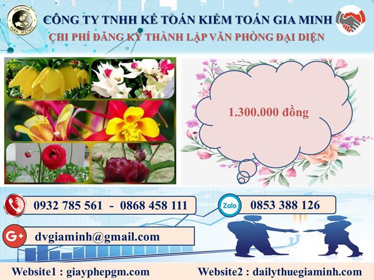 Đăng ký thành lập văn phòng đại diện tại Ninh Thuận 5 Chi phí thành lập văn phòng đại diện tại Ninh Thuận