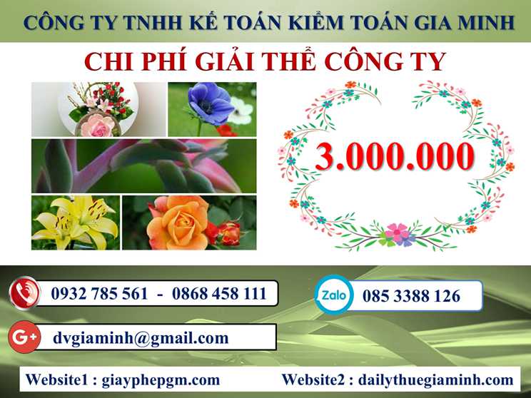 Dịch vụ giải thể công ty tại Quận Ngũ Hành Sơn - 3.000.000 5 Chi phí giải thể doanh nghiệp tại Quận Ngũ Hành Sơn