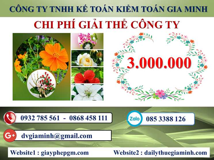 DỊCH VỤ GIẢI THỂ CÔNG TY TẠI HÀ NAM – 3.000.000 TRỌN GÓI NHANH GỌN 7 Chi phí giải thể doanh nghiệp tại Hà Nam