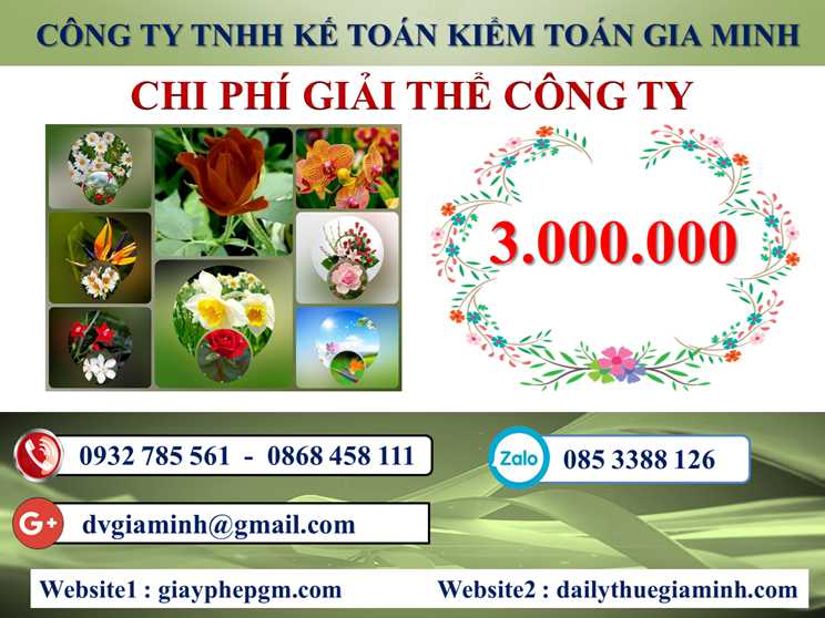 Dịch vụ giải thể công ty tại Phú Quốc - 3.000.000 5 Chi phí giải thể doanh nghiệp tại Phú Quốc