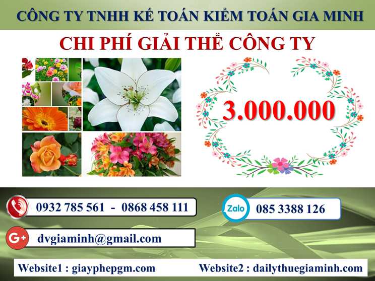 Dịch vụ giải thể công ty tại Quận Đồ Sơn– 3.000.000 5 Chi phí giải thể doanh nghiệp tại Quận Đồ Sơn