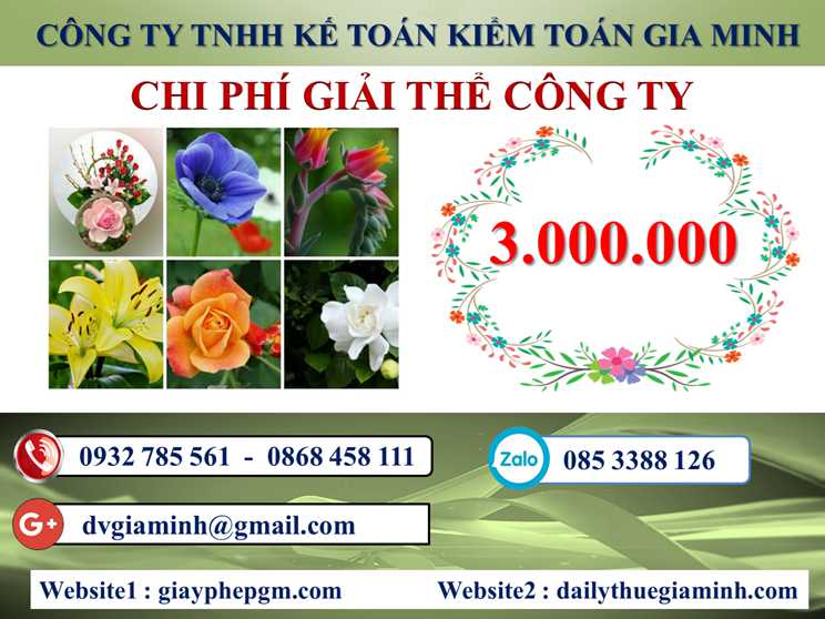 Dịch vụ giải thể công ty tại Quận Liên Chiểu - 3.000.000 5 Chi phí giải thể doanh nghiệp tại Quận Liên Chiểu